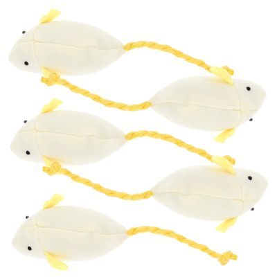 TOYANDONA 5-Piece Plush Toy Mice for Cats, Compact, Stimulating, Wear-Resistant, Portable Toys for Indoor Cats