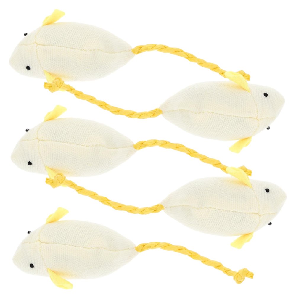 TOYANDONA 5-Piece Plush Toy Mice for Cats, Compact, Stimulating, Wear-Resistant, Portable Toys for Indoor Cats