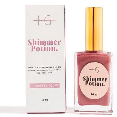 HG AESTHETICS Shimmer Trank Dry Honey Oil, Sunny Pink, 50 mL