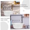 Round Transparent PP Handwashing Basin, Large, Portable, Lightweight view 3