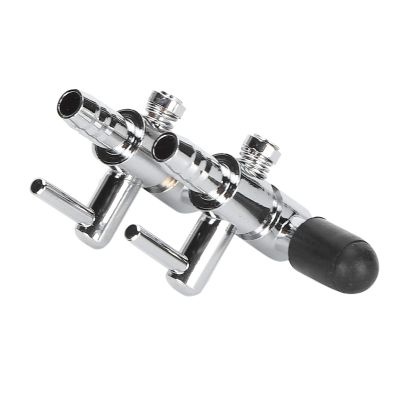 Stainless Steel Control Valve for Aquariums, 5-Outlet Accessory (2 Outlets)
