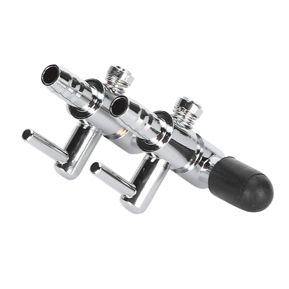 Stainless Steel Control Valve for Aquariums, 5-Outlet Accessory (2 Outlets)