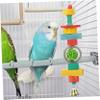 FUTUREORYY Wooden Parrot Toy, Bite-Resistant Chew Toy for Budgies and Cockatiels view 2