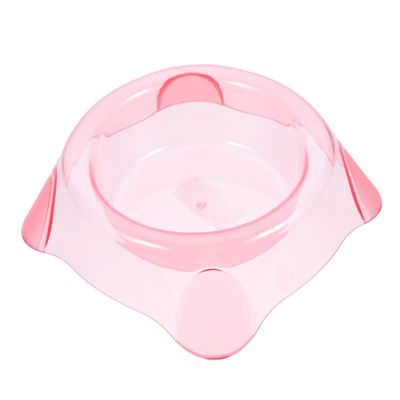 ABS Food Bowl for Dogs and Cats, Transparent Pink