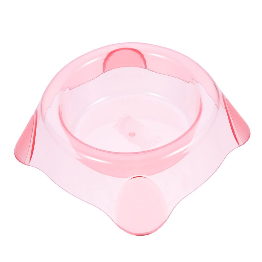 ABS Food Bowl for Dogs and Cats, Transparent Pink