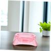 ABS Food Bowl for Dogs and Cats, Transparent Pink view 4
