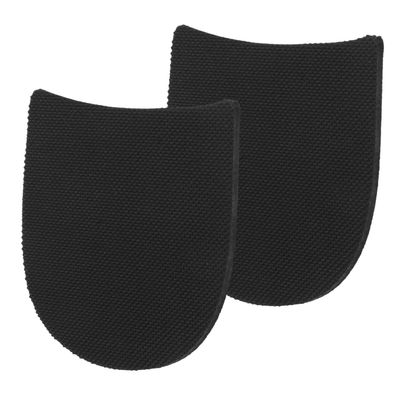 Non-Slip Rubber Heel Caps, 1 Pair, Black