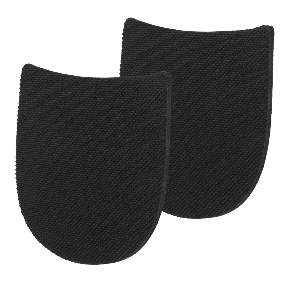 Non-Slip Rubber Heel Caps, 1 Pair, Black