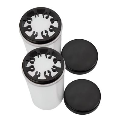 Removable Brush Cleaner Bottles for Nail Art Brushes, Plastic, 2-Piece