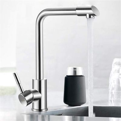 QTYQWC Stainless Steel Hot and Cold Kitchen Faucet, 360° Swivel, Single-Handle, Lead-Free