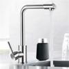 QTYQWC Stainless Steel Hot and Cold Kitchen Faucet, 360° Swivel, Single-Handle, Lead-Free view 1