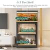3-Tier Aquarium Stand with Metal Frame and Adjustable Shelf view 3