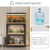 3-Tier Aquarium Stand with Metal Frame and Adjustable Shelf view 4