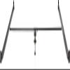 GOXQIT Attachable Metal Bed Rail with Center Bar and Height-Adjustable Support Leg, Queen, Black, for French Beds view 2