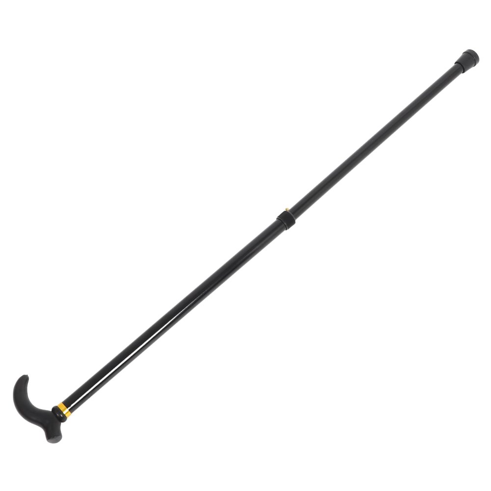 DEARMAMY Black Lightweight Height-Adjustable Folding Walking Cane for Seniors and Patients