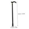 DEARMAMY Black Lightweight Height-Adjustable Folding Walking Cane for Seniors and Patients view 2