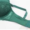 Sexy Lace Bra and Thong Set, 2-Piece, Green, 100B view 4