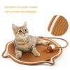 Qosigote Dual Cat Scratching Mat, 50 cm/19.69 in, Enlarged Sisal Carpet with Cotton Ball Toy and Cat-Ear Design, Gray view 3