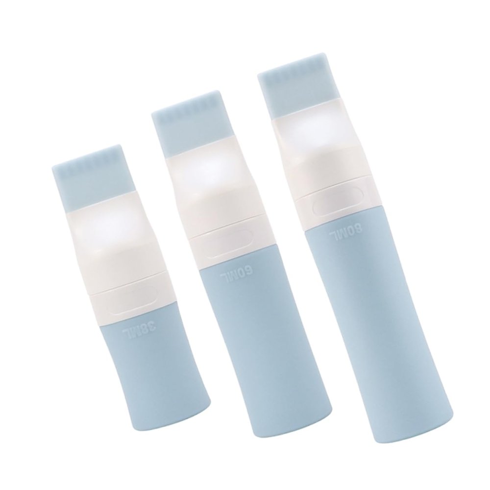 3-Pc. Refillable Silicone Dispenser Bottles, 38 ml, 60 ml, 80 ml