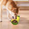 Avocado-Shaped Elevated Cat Food and Water Bowl view 3