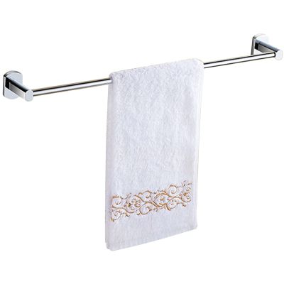 YCVAWEOD Wall-Mounted Solid Copper Towel Bar, Silver Finish, 30–100 cm, Screw-Mounted
