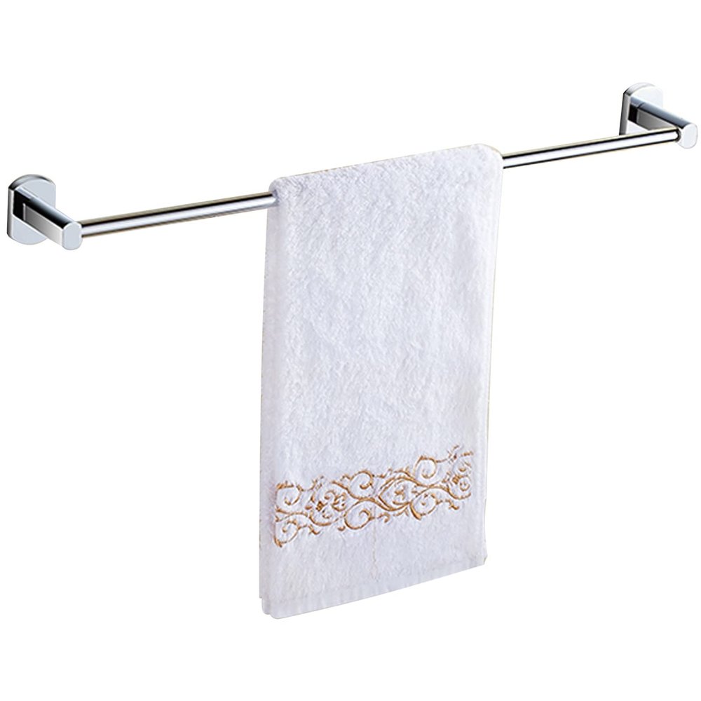 YCVAWEOD Wall-Mounted Solid Copper Towel Bar, Silver Finish, 30–100 cm, Screw-Mounted