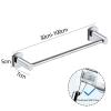 YCVAWEOD Wall-Mounted Solid Copper Towel Bar, Silver Finish, 30–100 cm, Screw-Mounted view 3
