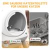 ELS PET Extra-Large Self-Cleaning Cat Litter Box, Safety Arm, White view 3