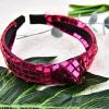 Pink Sequin Knotted Twist Headband for Women and Girls view 3