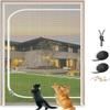 ZUYINBULUO Cat Screen Door, Scratch-Resistant Mesh Door with Zipper for Cats, Helps Keep Puppies and Cats from Wandering Around the Home (110 x 220 cm) view 1