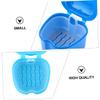 3-Pack Plastic Denture Cases, Blue, with Strainer view 3