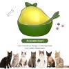 Avocado-Shaped Cat Food Bowl with Integrated Can Opener view 3