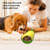 Avocado-Shaped Cat Food Bowl with Integrated Can Opener view 4