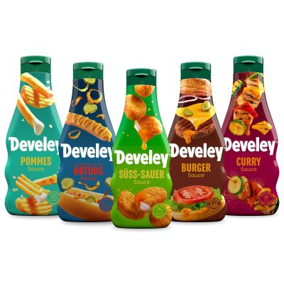 Develey Sauce Set, 5 x 250 ml Squeeze Bottles
