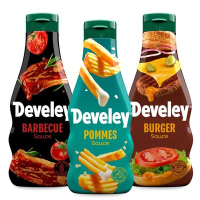 Develey Sauce Set, 3 x 250 ml Squeeze Bottles