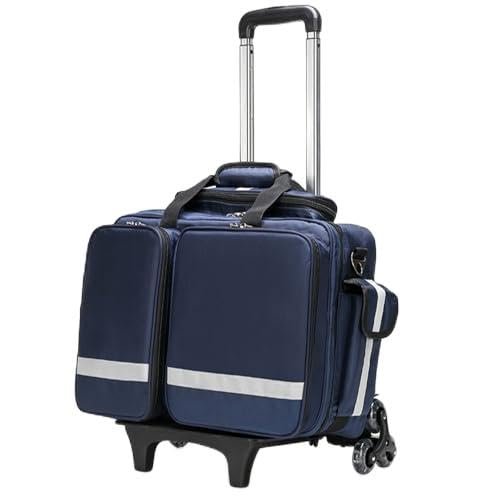 Medical Rolling Bag with Wheels, Professional First-Aid Bag