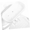 Shower Footrest with Suction Cup, Non-Slip, Foldable, White view 3