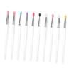 BATHVEVE 10-Piece Silicone Makeup Brush Set for Eyeshadow and Lips, Safe and Powder-Free view 1