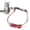 Acouto Cute Bowtie Cat Collar Plaid with Bell view 3