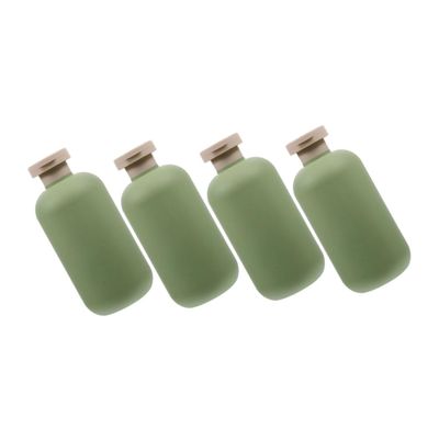 Alipis 4-Pack Leakproof Travel Squeeze Bottles, Refillable PE and PP Lotion and Shampoo Bottles with Flip-Top Caps, Green