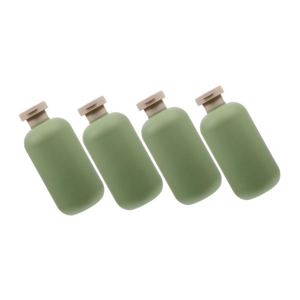 Alipis 4-Pack Leakproof Travel Squeeze Bottles, Refillable PE and PP Lotion and Shampoo Bottles with Flip-Top Caps, Green
