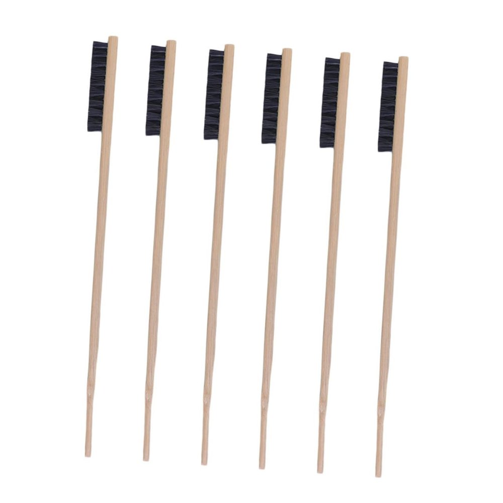 Toddmomy 6-Piece Birdcage Cleaning Brush Set with Long Handles, Lightweight and Practical, Random Color