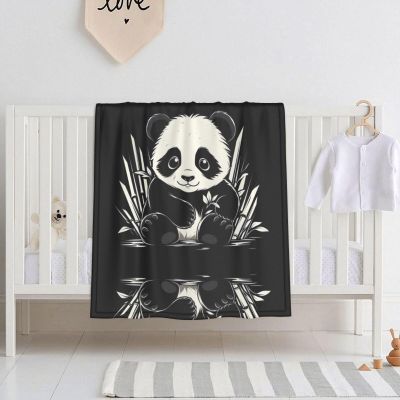 Panda with Flower Baby Blanket (30 x 40 in.)