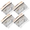 20-Tooth Metal Hair Comb for Weddings and Evening Wear view 1