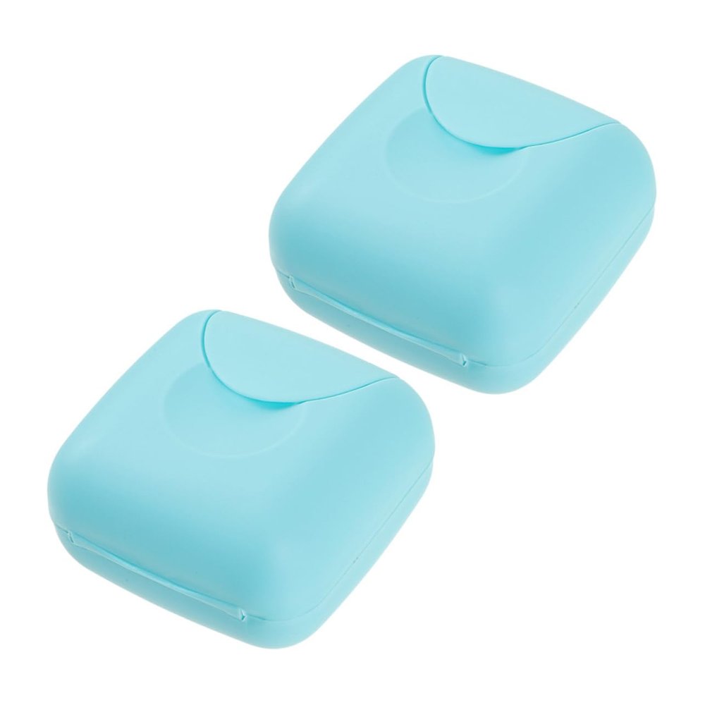 DEARMAMY Portable Heat-Resistant Plastic Storage Boxes, 2-Piece Set, for Menstrual Cups