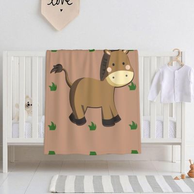 WZYCWB Cartoon Donkey Baby Blanket (30 x 40 in.) – Super-Soft, Breathable Wrap Blanket