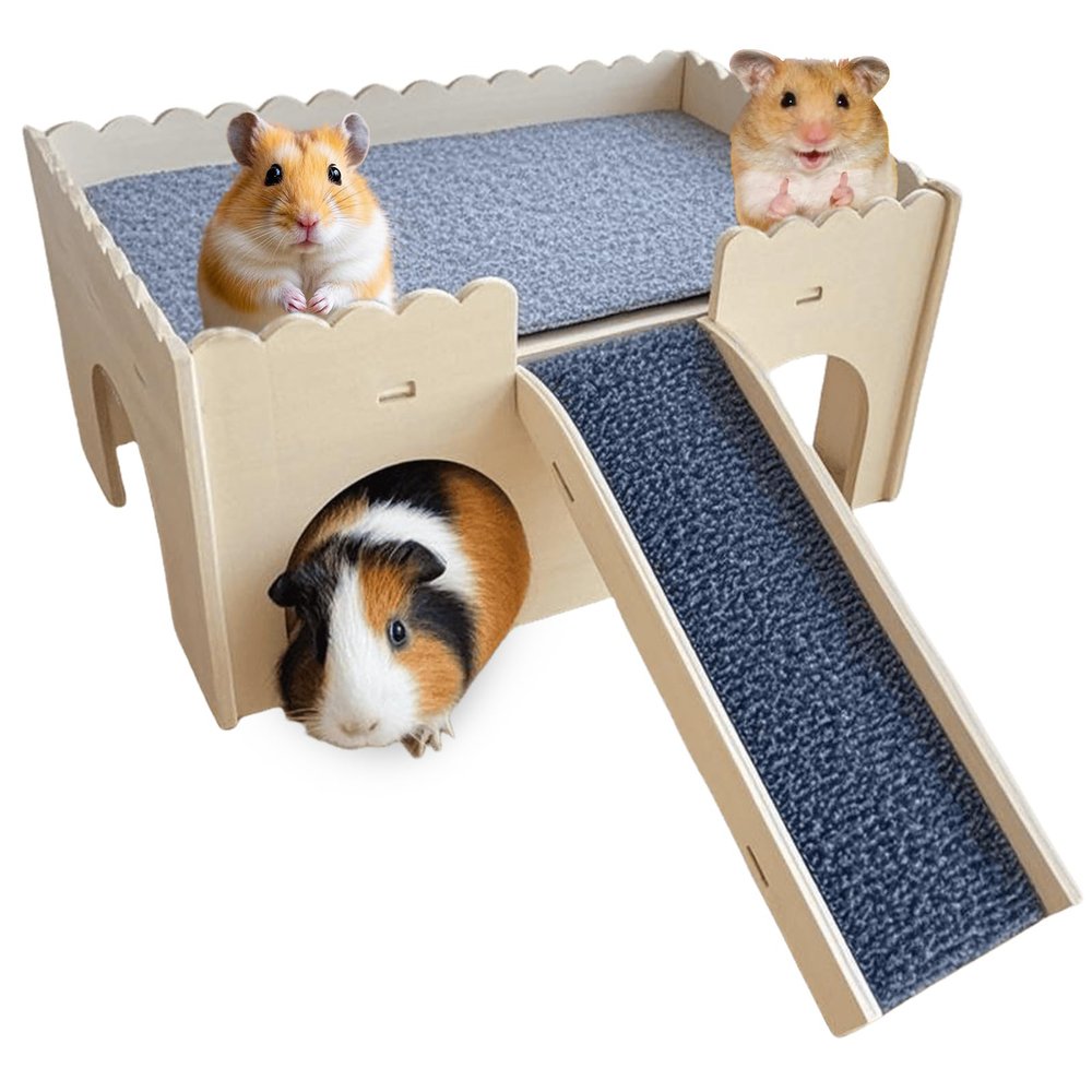 Multi-Level Wooden Guinea Pig Hideout