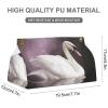 Swan Tissue Box Cover, PU Leather, White, for Bathroom, Bedroom, Hotel, Office view 3
