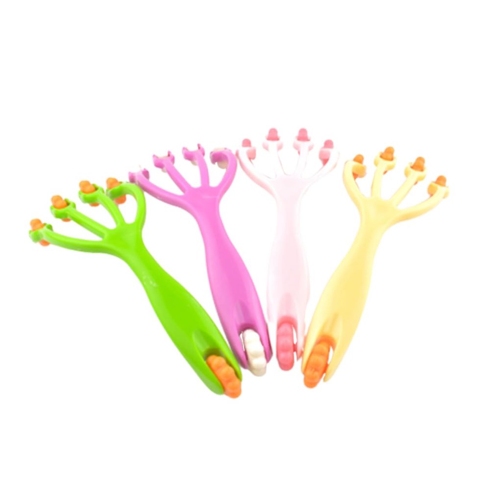 Four-Claw Massage Tools, 4-Piece Set with Roller Heads