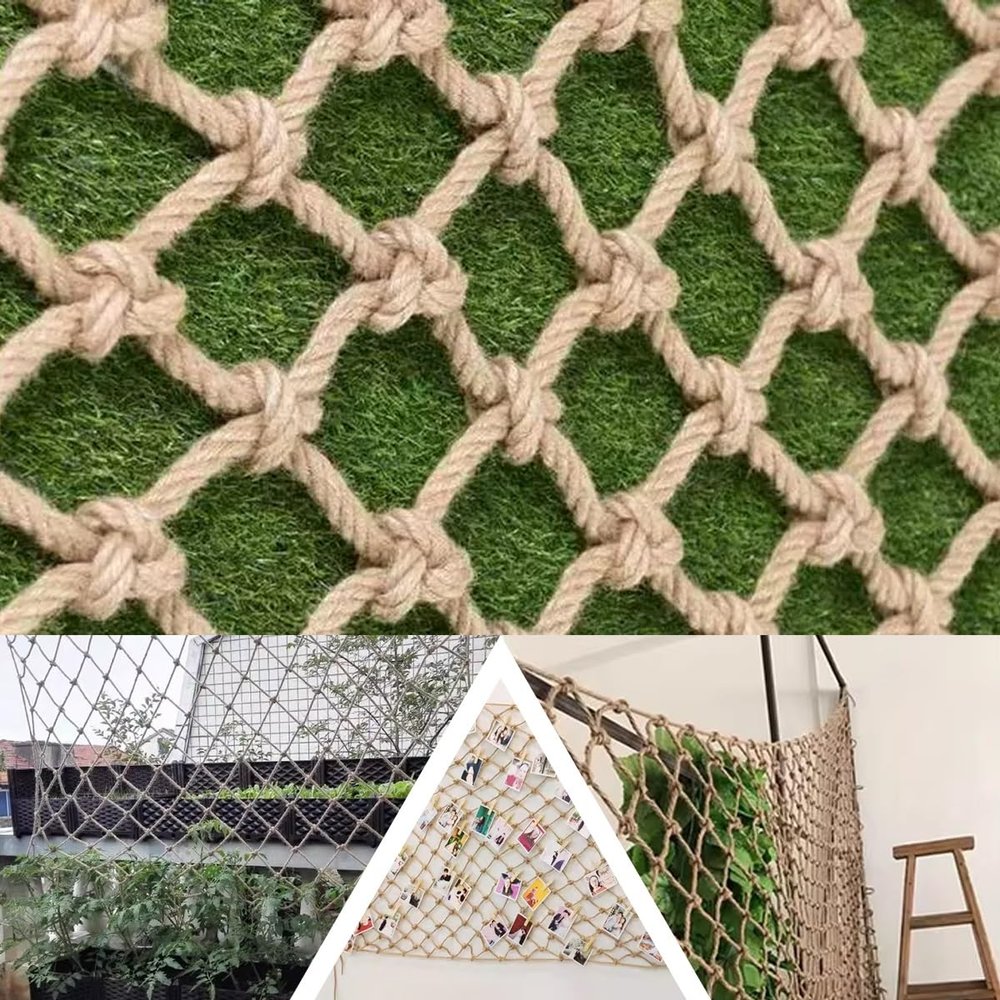 Pithsdp Natural Jute Rope Net, 4 m x 8 m